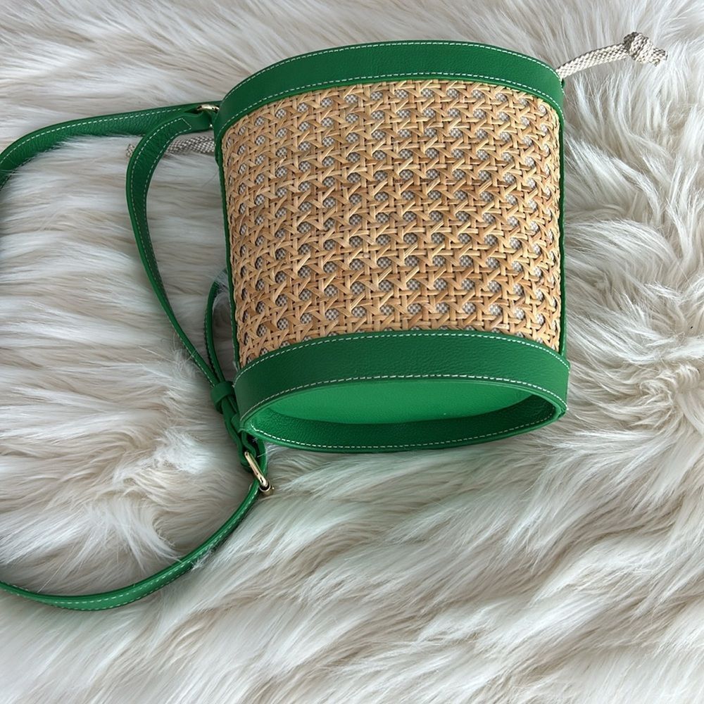 Talbots Green and Tan Crossbody Bag